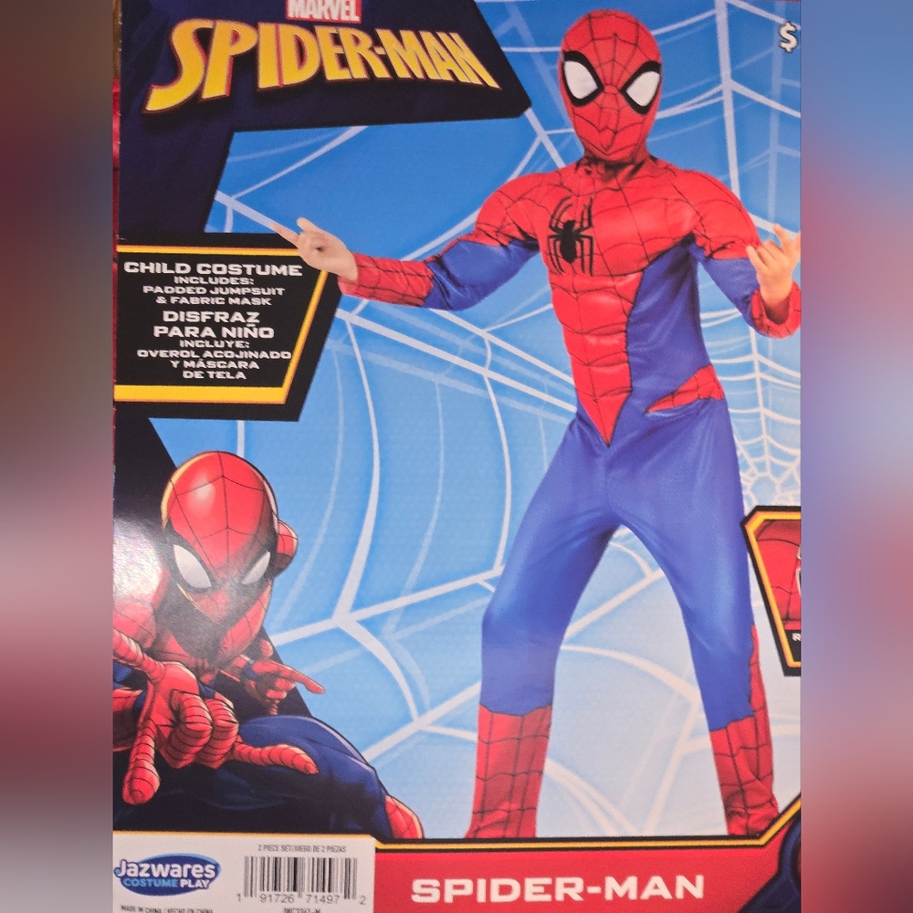 Marvel Spider Hero Kids Costume Size 8